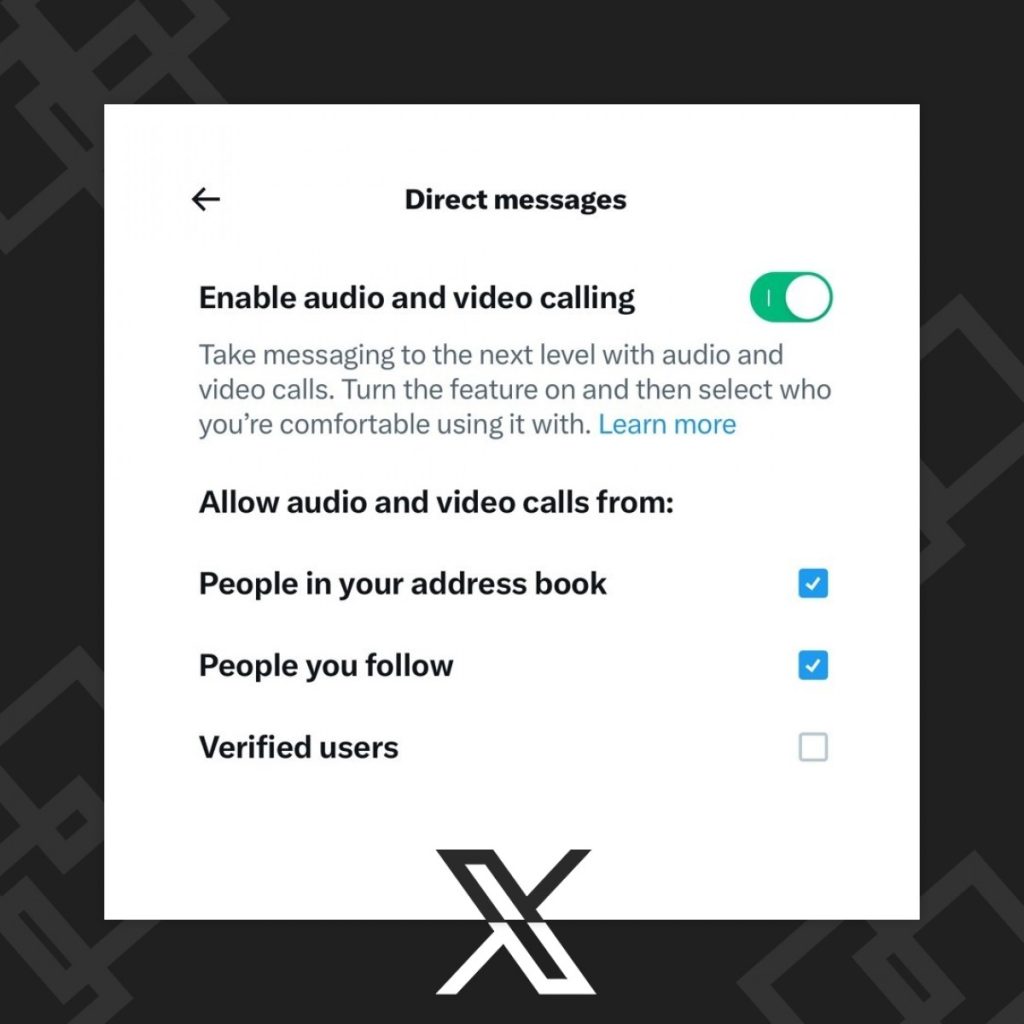 X : Les Appels Audio et Vidéo Désormais Accessibles
