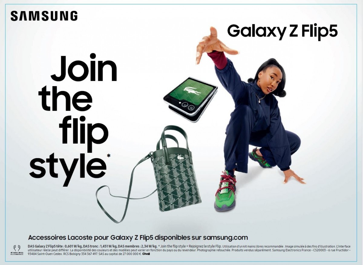 Samsung et Lacoste : Partenariat pour les accessoires Galaxy Z Fold5 et Flip5