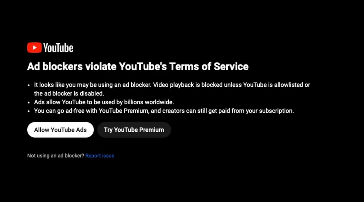 YouTube prend des mesures drastiques contre les bloqueurs de publicité