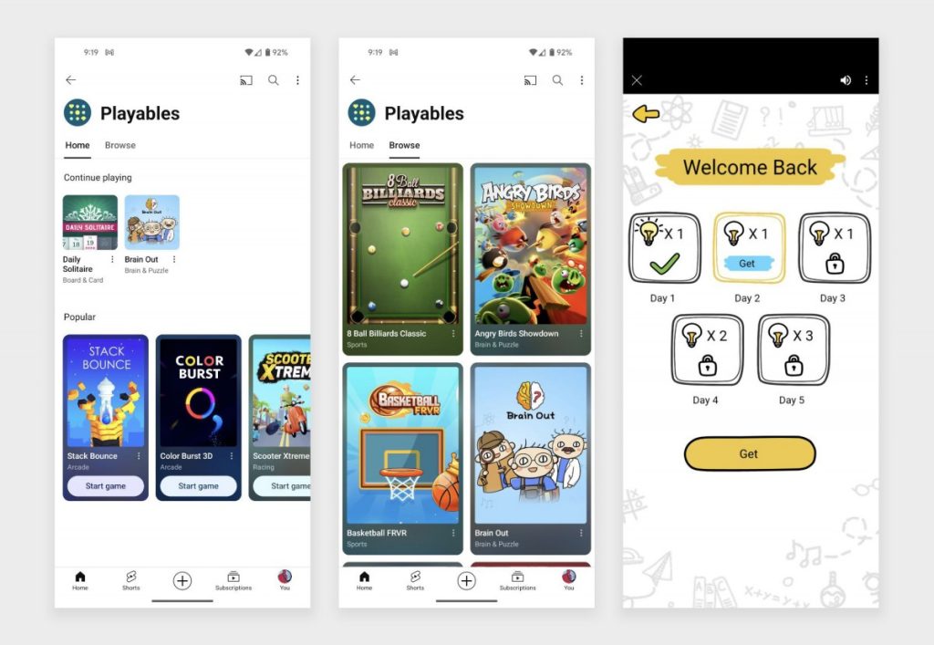 Nouvelle Expérience Premium sur YouTube : Découvrez les “Playables”