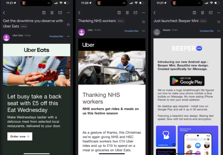 Gmail : il est maintenant facile et rapide de désabonner sur iOS