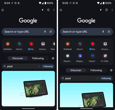 Nouveaux onglets Chrome Android : Refonte élégante avec Material You
