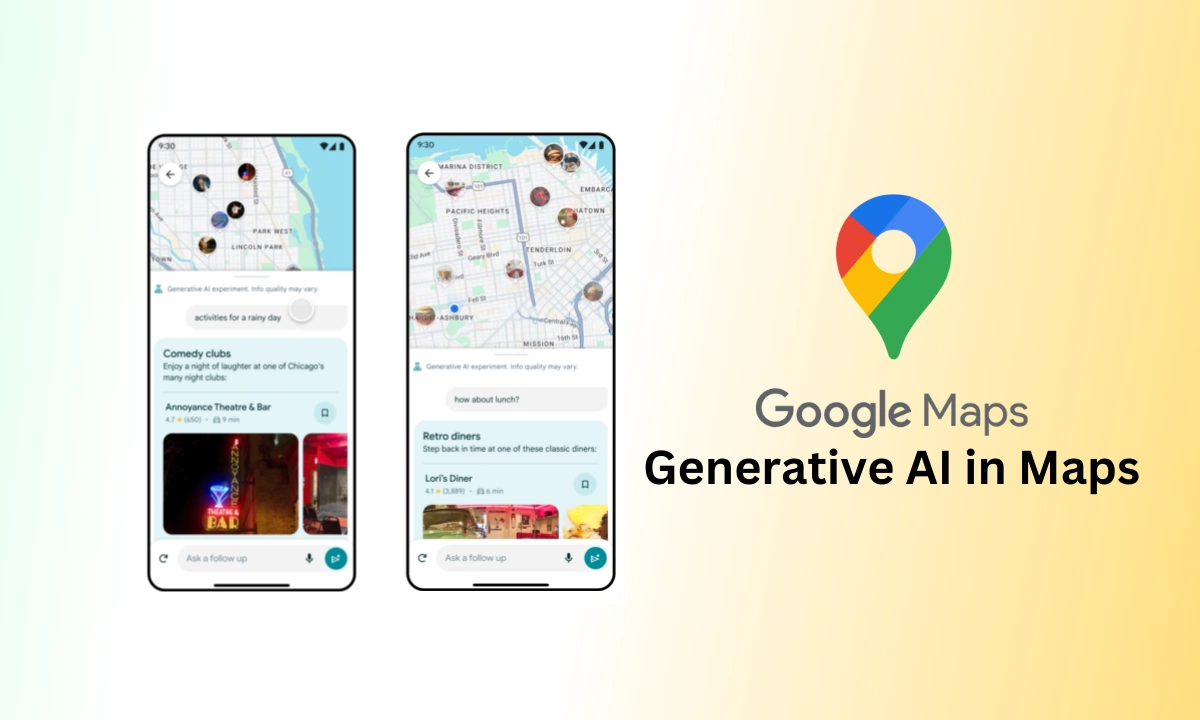 Google Maps transformé par l'IA générative