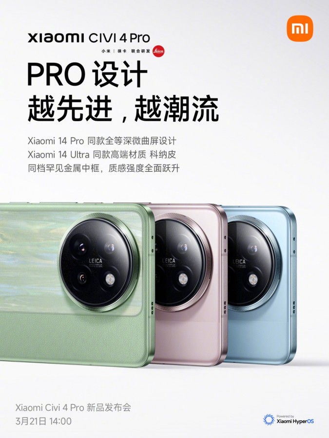 Xiaomi Civi 4 Pro : Caractéristiques révélées !