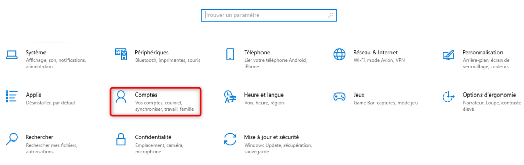 1ère étape pour désactiver le mot de passe de démarrage