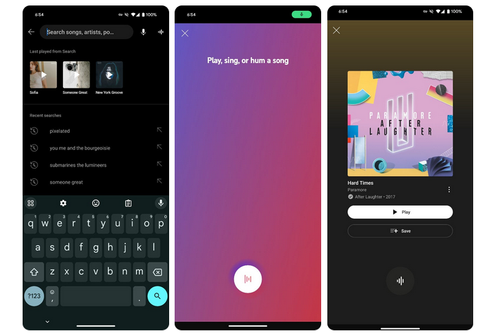 YouTube Music : Chantez pour Trouver Vos Chansons