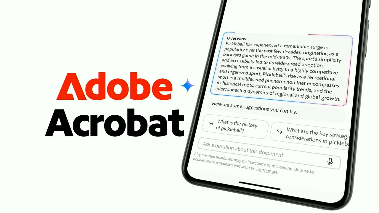 Adobe Acrobat s'Intelligentise avec l'IA sur Android