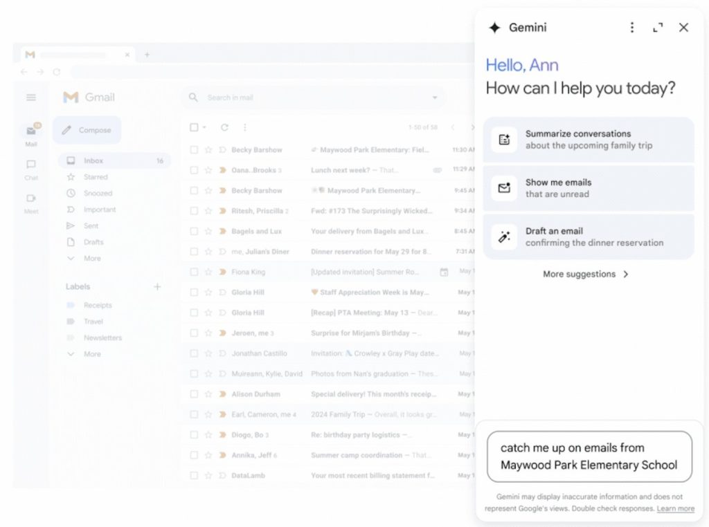 Google Intègre Gemini à Gmail