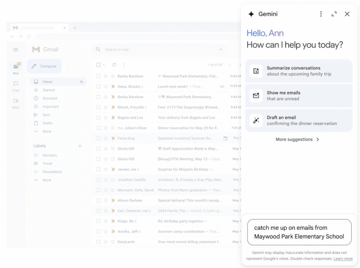Google Intègre Gemini à Gmail