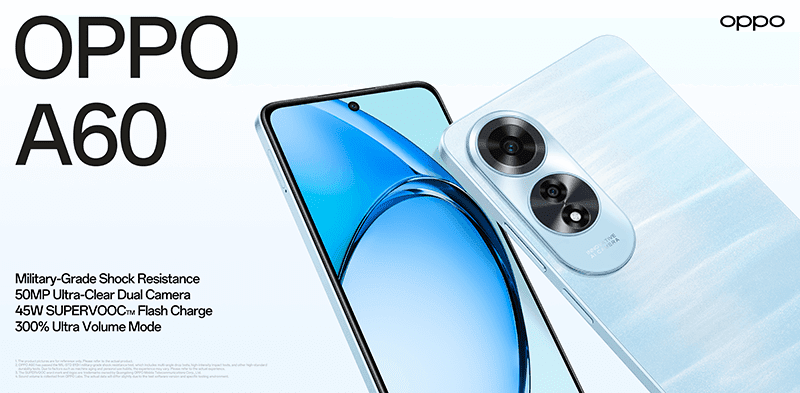 La durabilité du OPPO A60 améliore l'expérience smartphone
