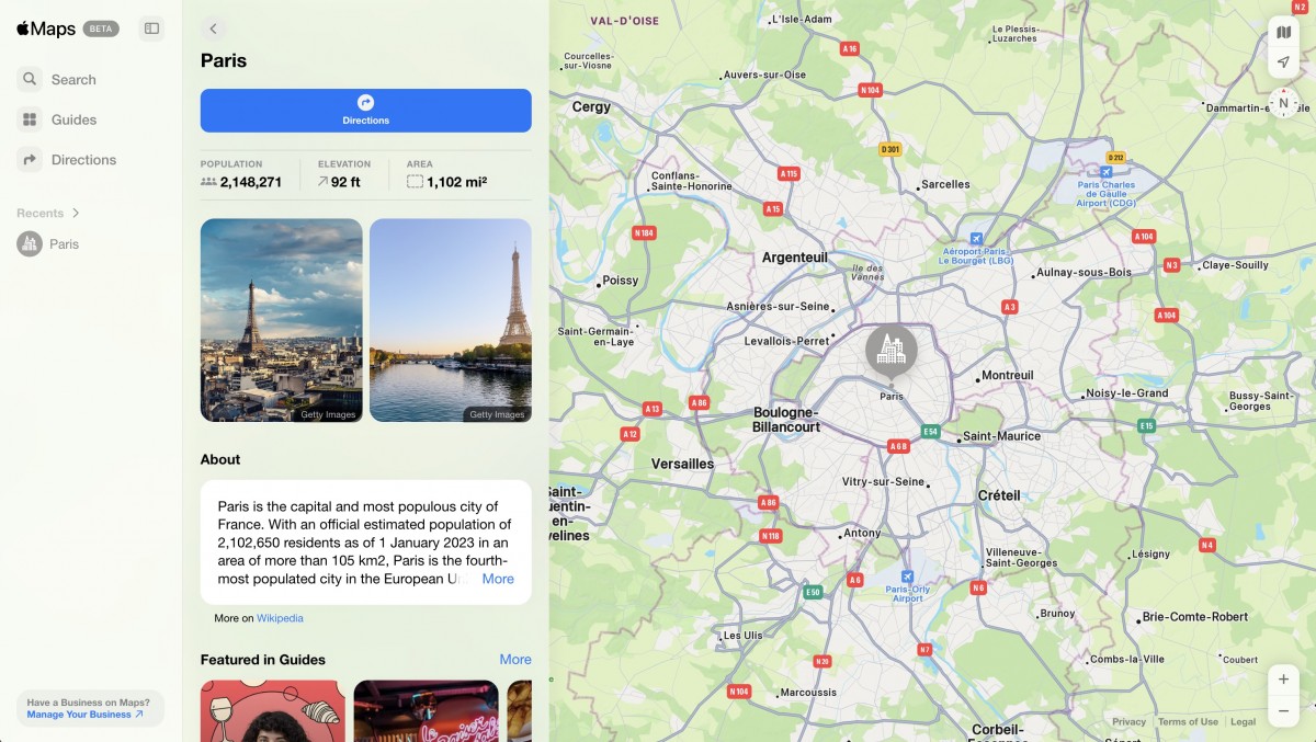Apple Maps accessible sur le web en bêta