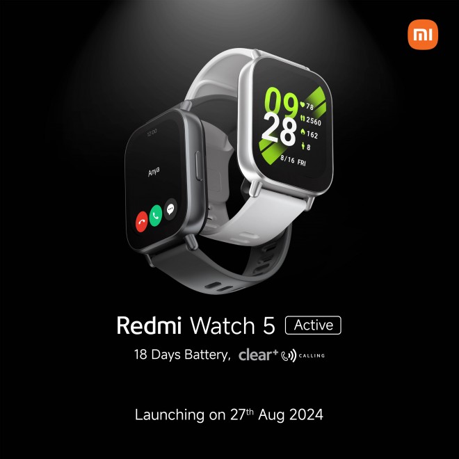 Redmi Watch 5 Active : lancement prévu pour la semaine prochaine