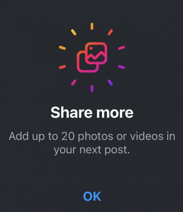 Instagram autorise maintenant jusqu'à 20 photos dans les carrousels