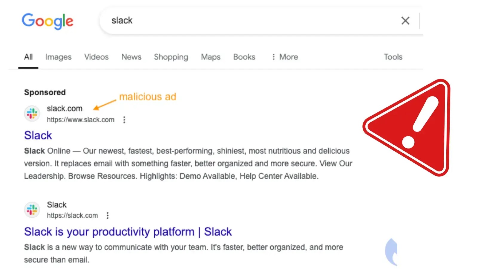 Attention aux publicités Slack frauduleuses diffusant des logiciels malveillants