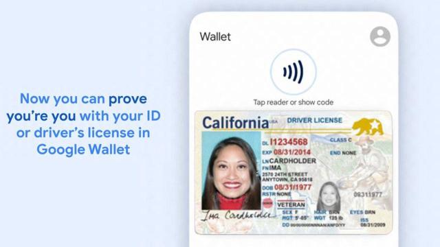 Google Wallet accueille désormais les cartes d'identité et permis californiens